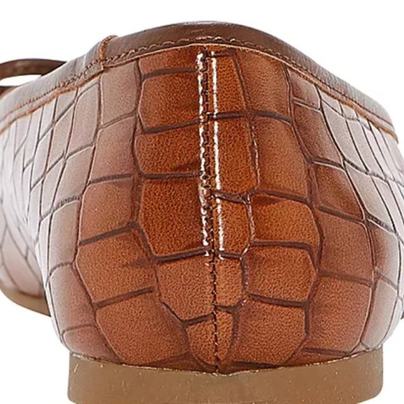 Liz Claiborne Women's Flushing Square Toe Slip-On Shoe 8W Cognac Brown NIB - Picture 3 of 4